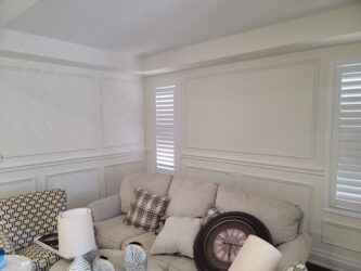 Full wall wainscoting, double level with chair rail, Whitby, ON