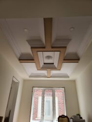 Waffle ceiling at the dining room in the house in Mississauga, ON