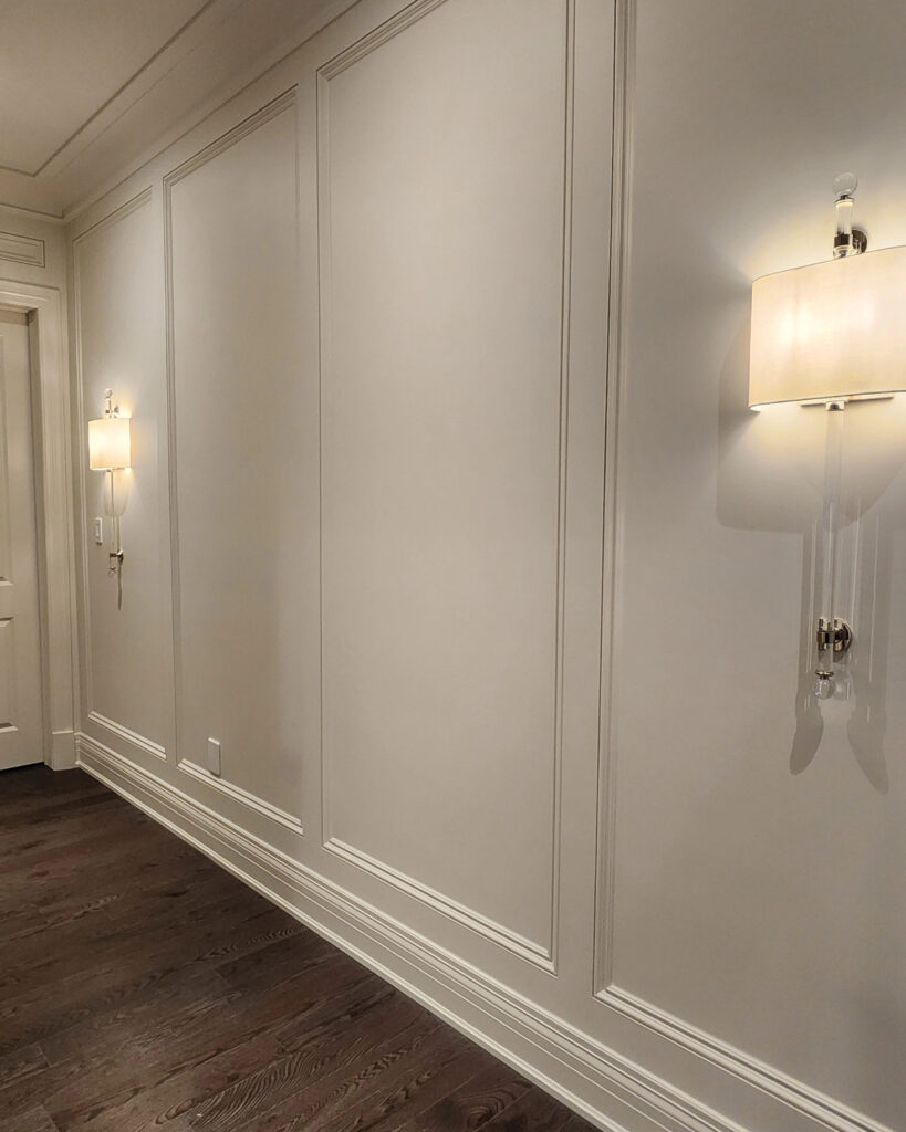 Full wall wainscoting, recessed panel type, Milton, ON