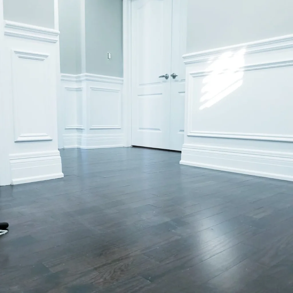 Half wall wainscoting at the hallway in house in Newmarket